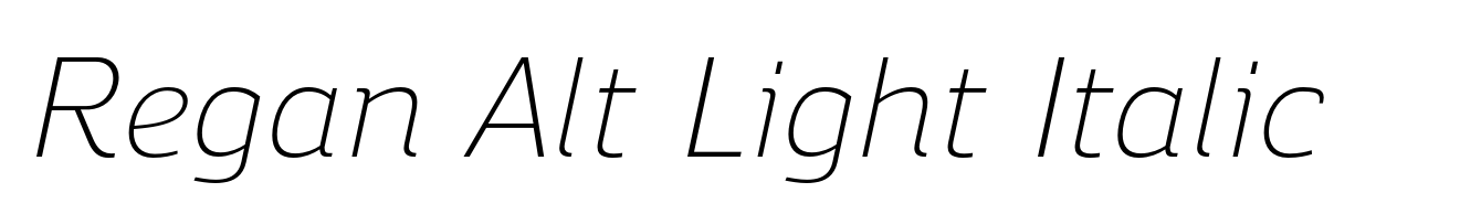 Regan Alt Light Italic
